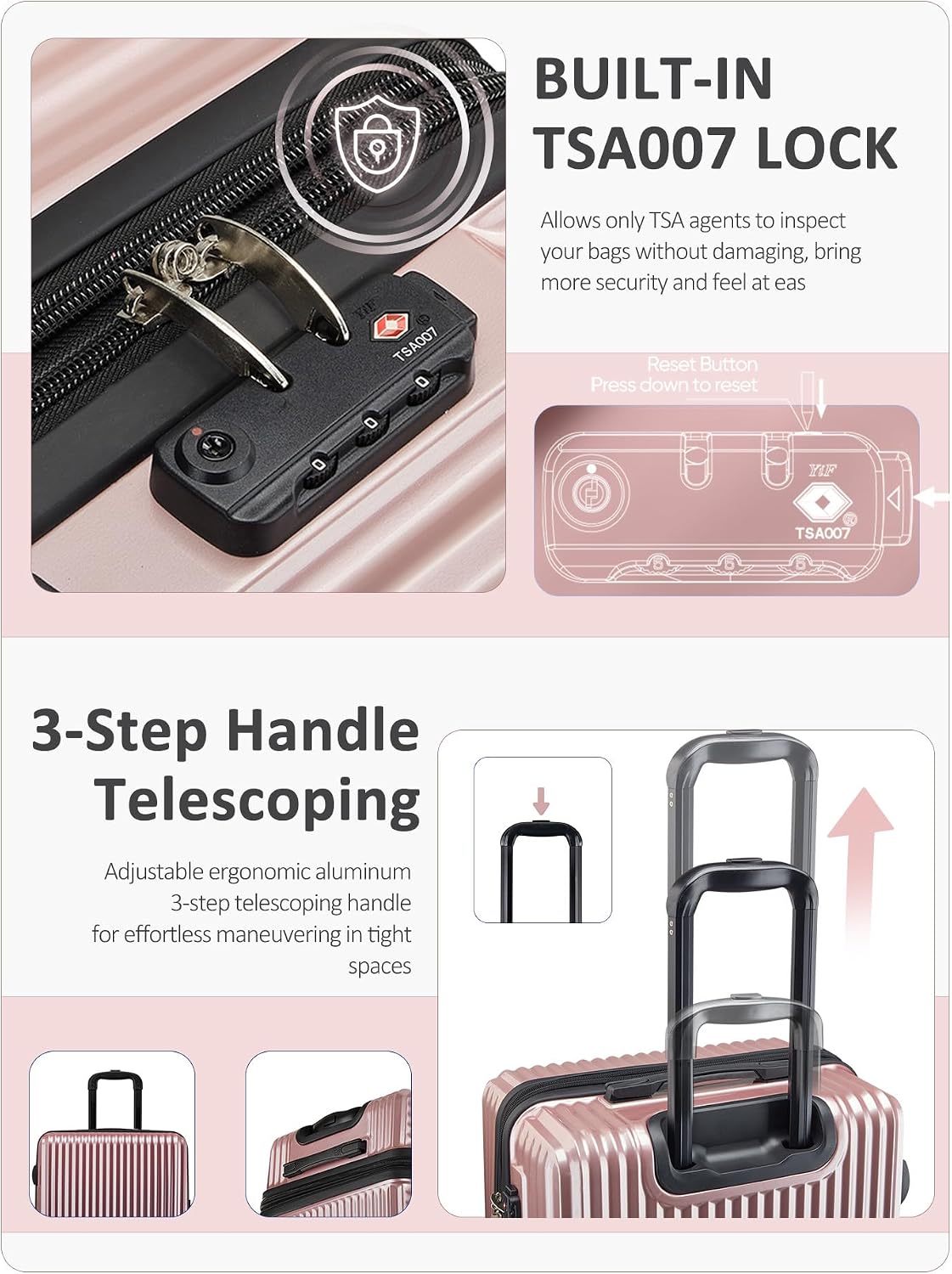 Tolino Expandable Carry on Luggage Sets 2 Piece (20/24 In)