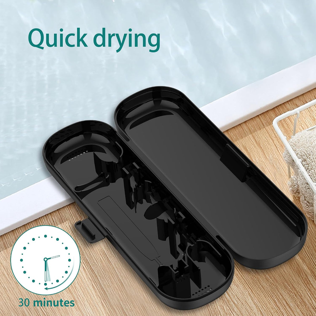 Easily cleaned Electric toothbrush Travel Container Case healthier intended for Oral-B PRO SMART GENIUS SERIES for Aquasonic Black Series for Philips Sonicare 4100/6100/9000/9900/7500 (1)