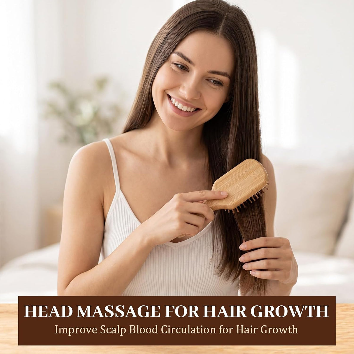 Meanplan Mini Bamboo Hair Brush Bulk with Mirror for Woman, 24 Pack, Square