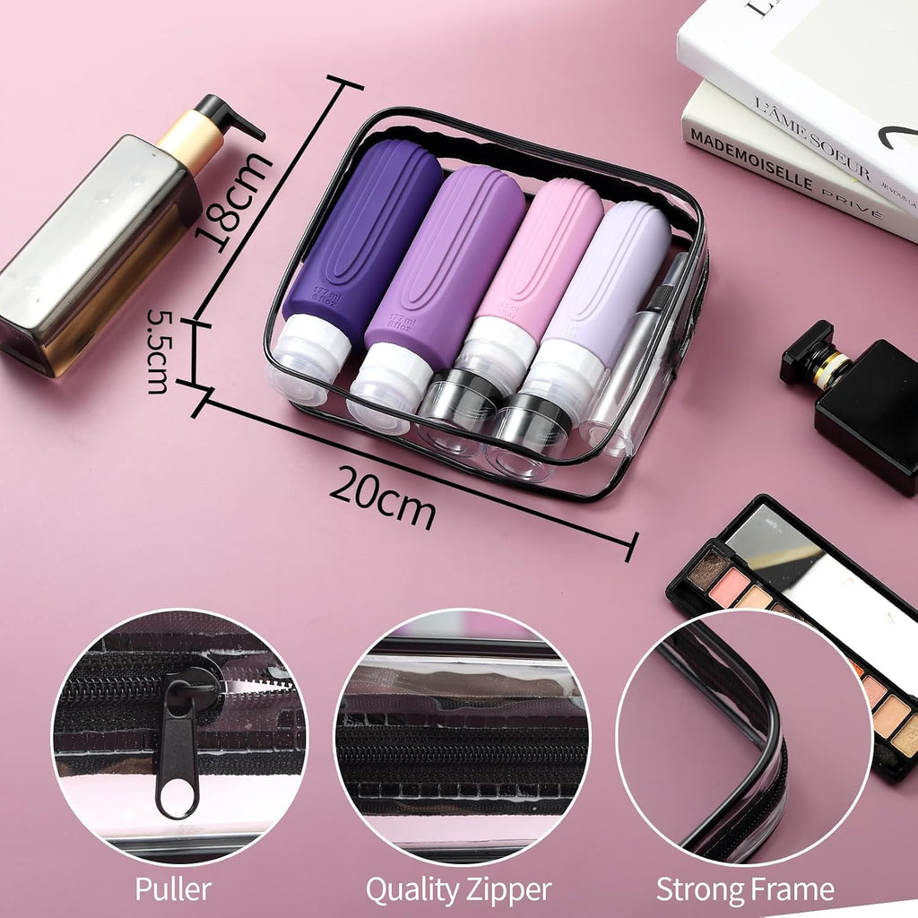 Mrsdry 16 Pack Travel Bottles for Toiletries, Oversize 6oz Silicone Travel Containers, Leak Proof Refillable Liquid Shampoo And Conditioner Travel Essentials