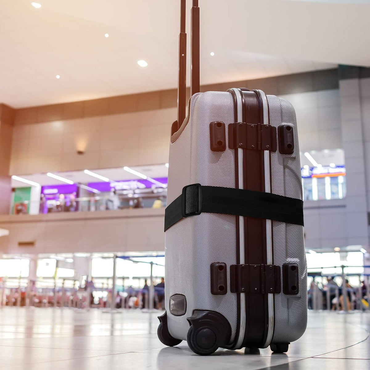 uxcell Luggage Straps Suitcase Belts 2x78 2Mx5cm Black 2Pcs