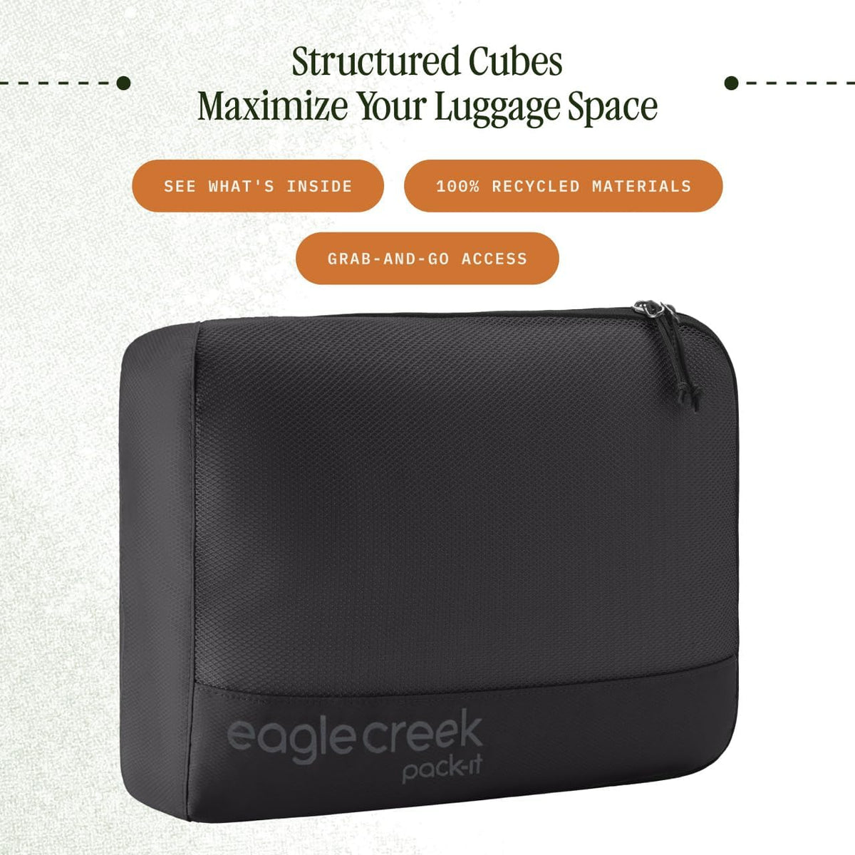 Eagle Creek Pack-It Reveal Cube, Medium, Black