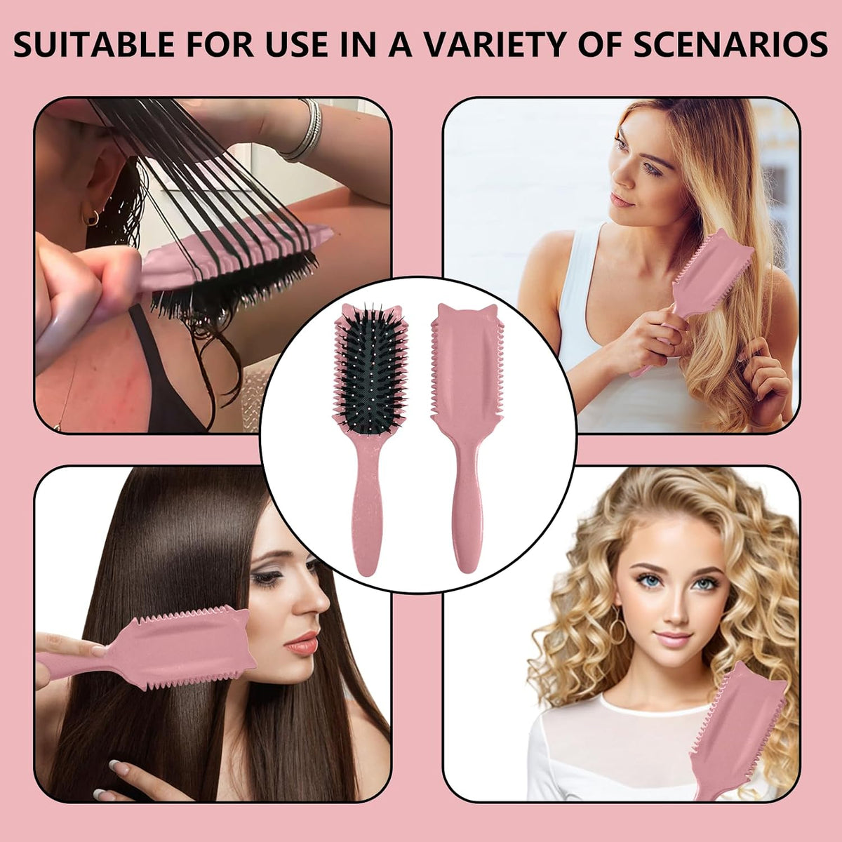 Curl Defining Brush, Curl Hair Brushes, Curl Define Styling Brush, For Combing and Shaping Curls in All Hairstyles to Reduce Pulling Travel Size