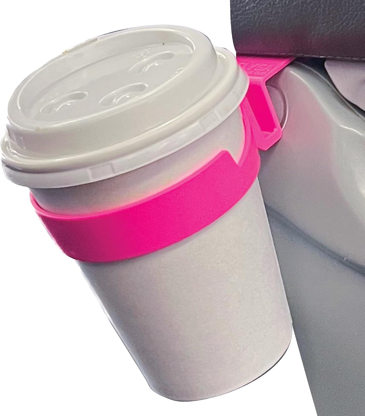 FLYGA Airplane Cup/Phone Holder Travel Accessory (Pink) Must Have Airplane Travel Essential Accessory for Flying Travel Gift Ideas