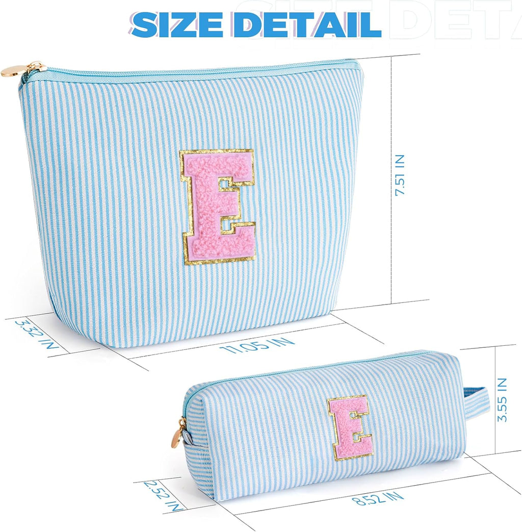 Gifts for Teen Girls Women - Birthday Gifts for 10 11 12 13 14 15 16 17 18 Years Old Girl,Makeup Bag Cosmetic Bag,Teacher Gift Trendy Stuff Toiletry Bag - Blue,E