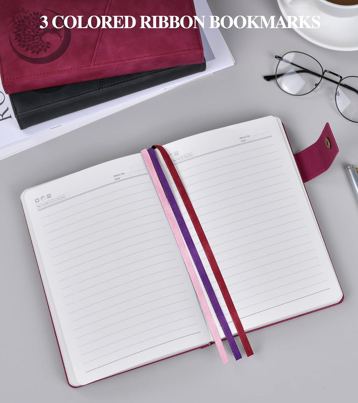PAIBAS Lined Journal Notebook for Men, A5 Leather Journals for Writing Women, Hardcover Notebooks for Work,School,Note Taking,Travel,Business,Personal daily Diary,200 Page College Ruled (5.9" x 8.4")
