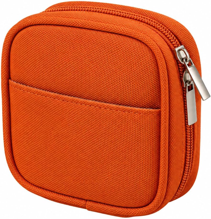 Mini Travel Carry Storage Case, Portable Charger Case Organizer, Small Pouch Compatible with MacBook Power Adapter, Tech Bag for Laptop Accessories Cables, Cords, USB Drives, Power Bank, Earphones