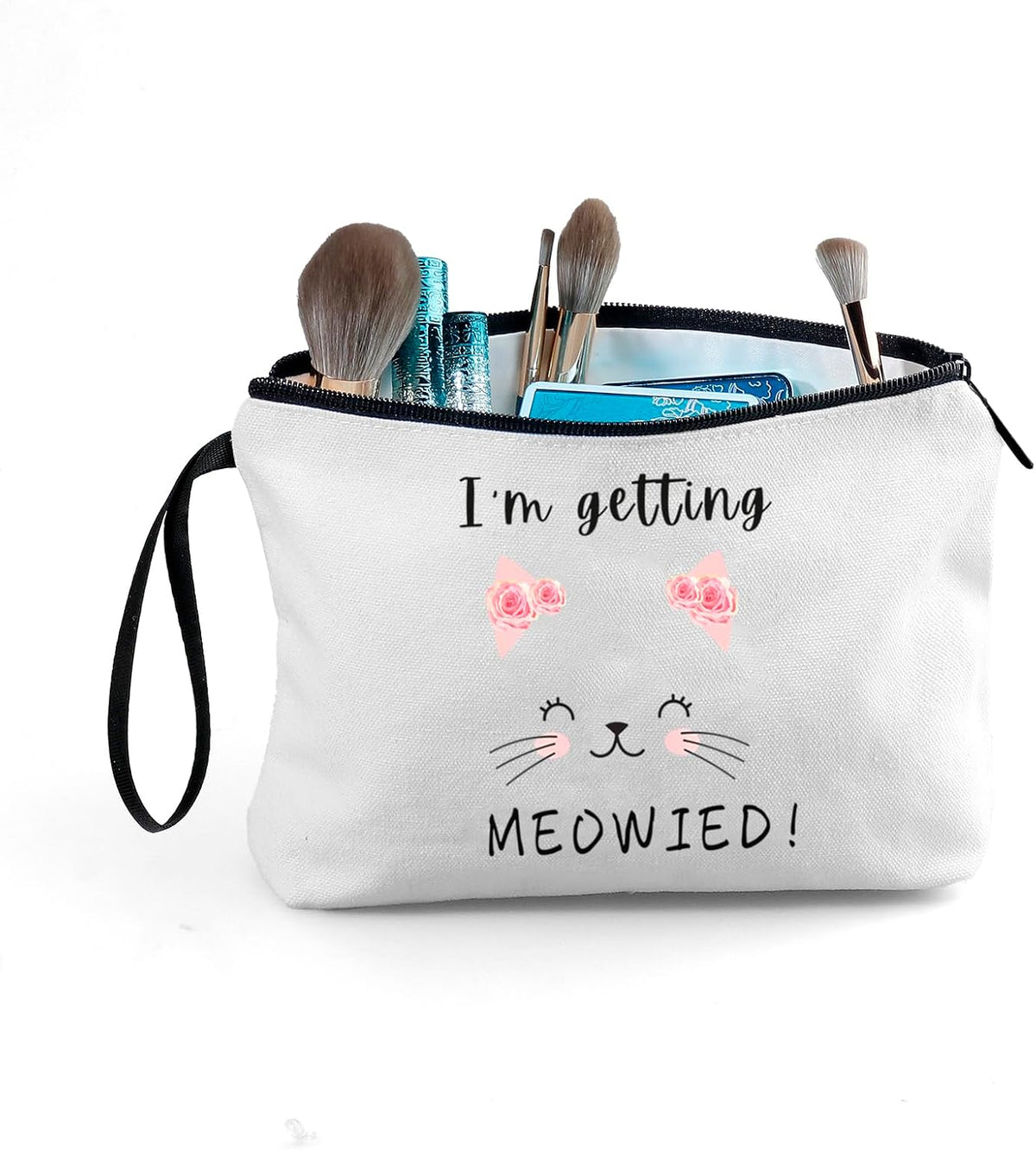 SEAMOON Bride to Be Makeup Bag, Bridal Shower Gifts for Bride Bridesmaid