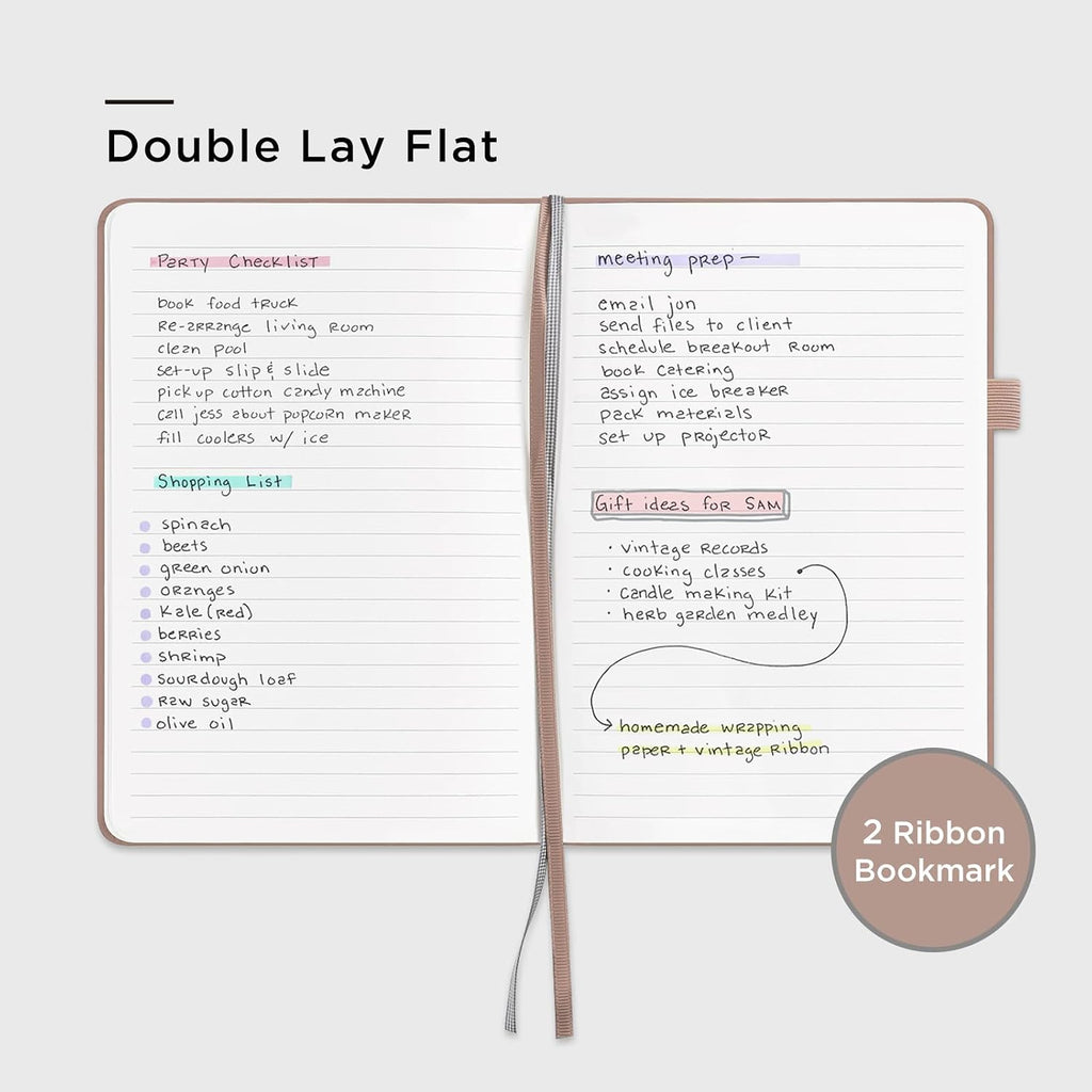 &And Per Se Lined Journal Notebook, 160 Pages, A5 5.7 x 8 inches College Ruled Thick Paper Notebook Journals for Writing, Hardcover Notebooks for Women Men Office School (1 Pack, Apricot)