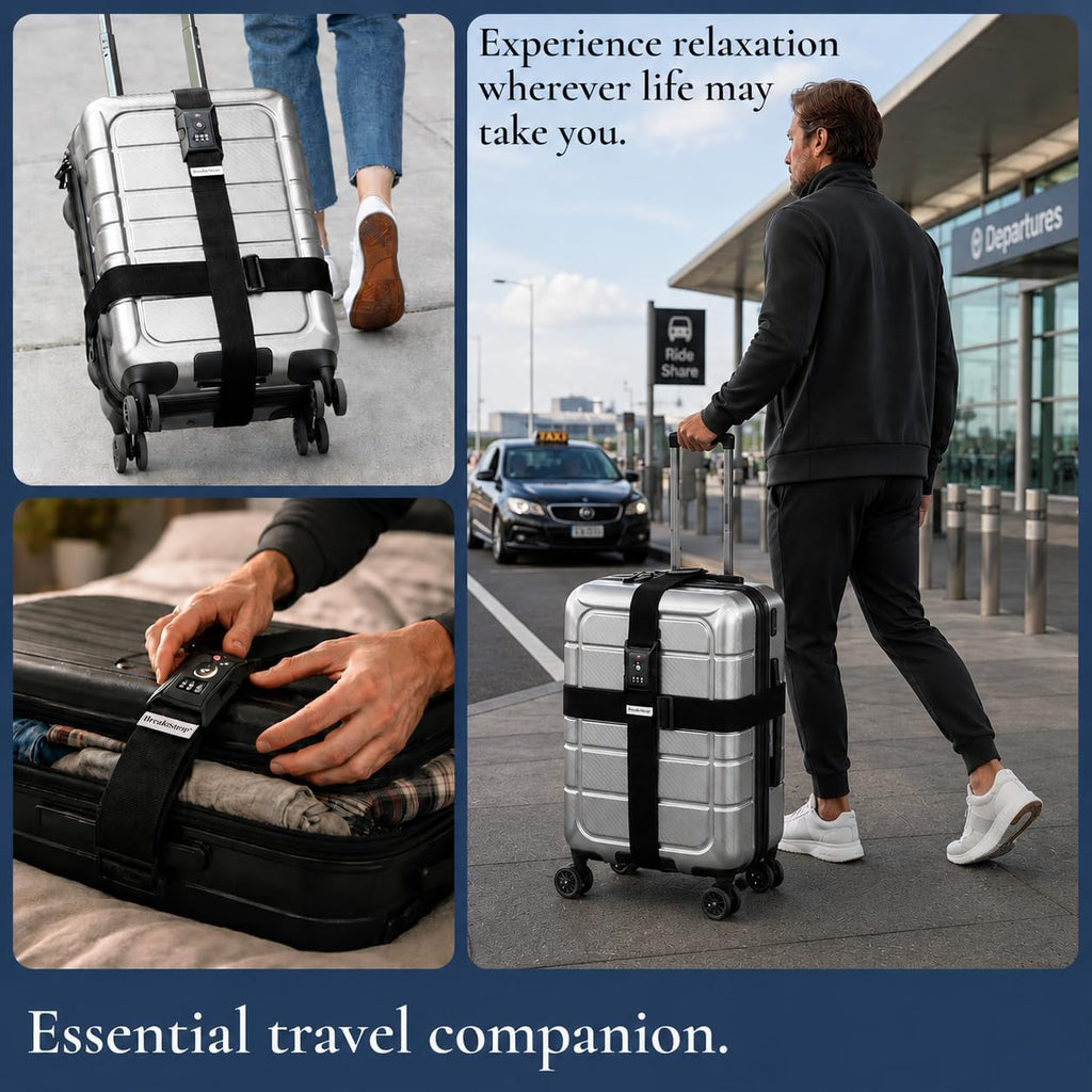 Brookstone Luggage Strap 2-in-1 TSA-Approved Expandable Strap