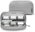 TOPEAST Quilted Cable Organizer Bag,Soft Tech Pouch Travel Electronics Case