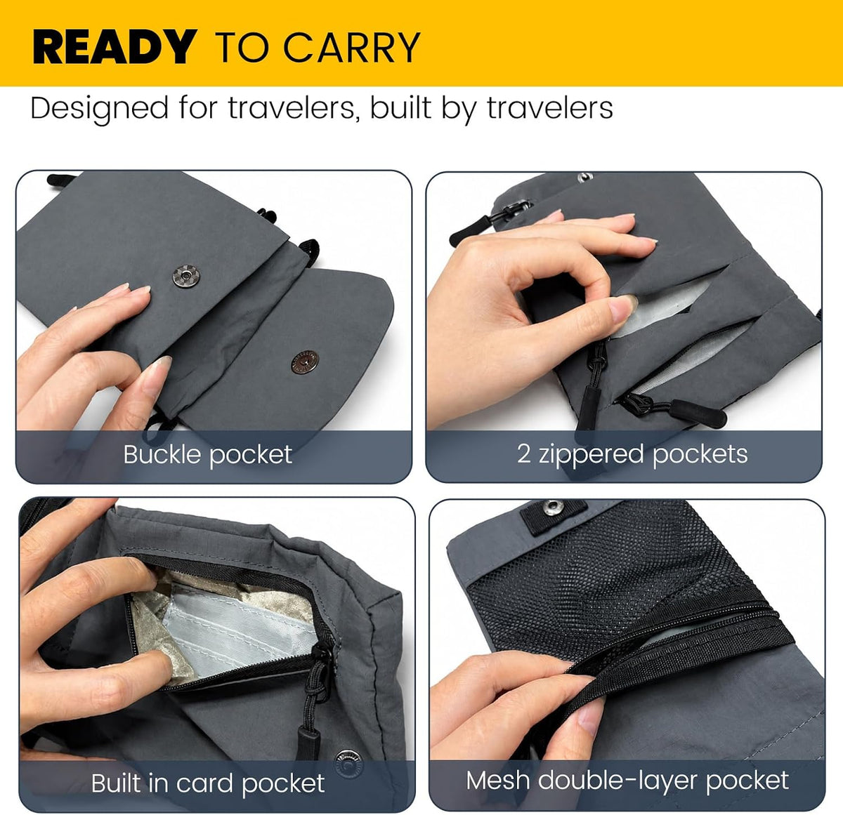 RFID Blocking Passport Holder for Travel Women Wallet Suit Single & Couples, Travel Essentials Neck Wallet with Adjustable Strap and Multi-Pocket Document Organizer Men for International Travelers