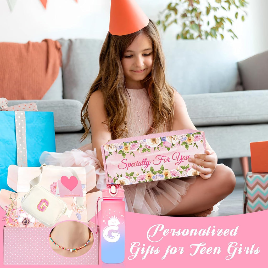 Christmas Birthday Gifts for Girls kids Initial Gift for 4-13 Teens (G)