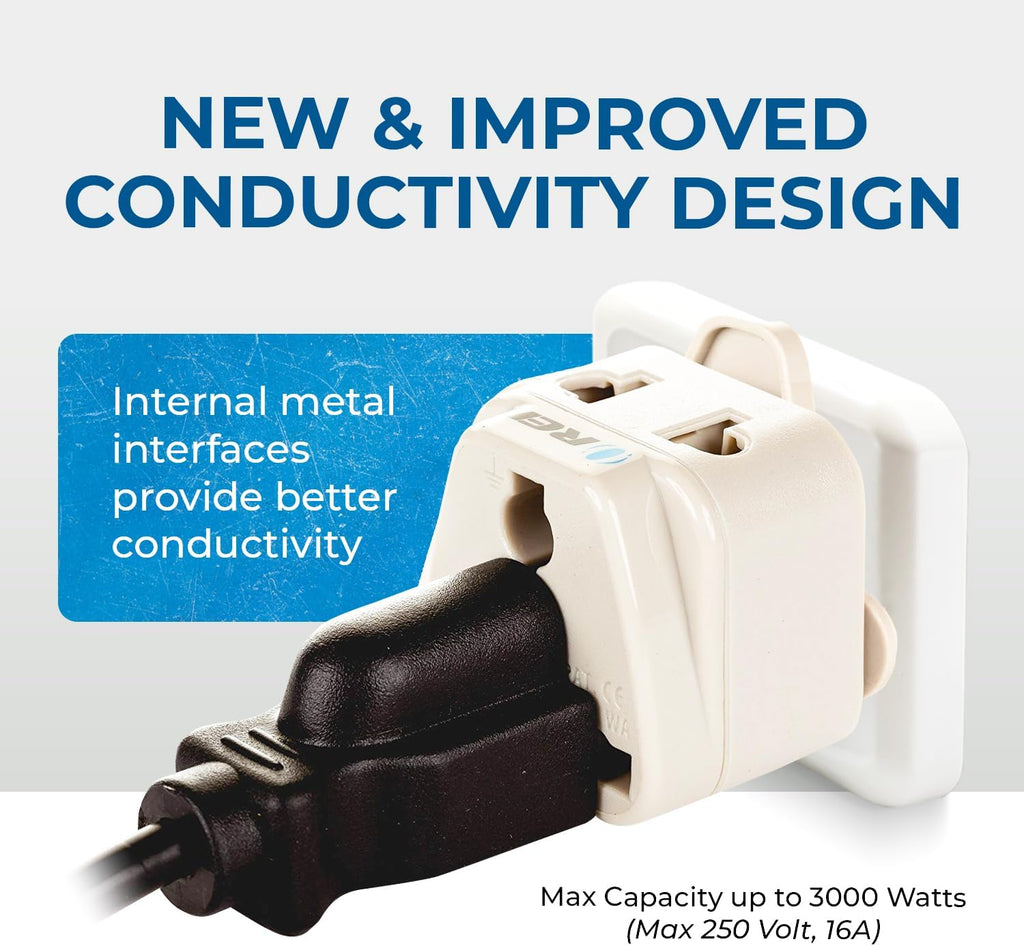 OREI Type M Travel Adapter Plug – USA to South Africa, Botswana, Namibia & More – CE Certified, RoHS Compliant – 300 Pack