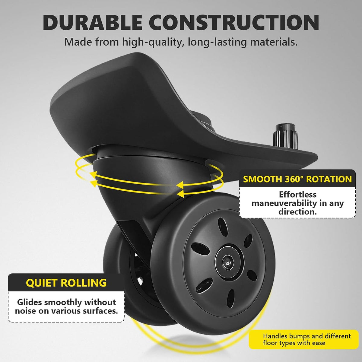 Luggage Front Wheels Replacement Wheel for Luggage Suitcase Repair