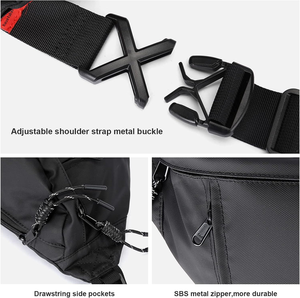X-Large Crossbody Fanny Pack for Women Men,Waterproof Waist Bag Pack