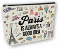 Paris Travel Essentials Makeup Bag For Women & Teen Girl Travellers Gifts