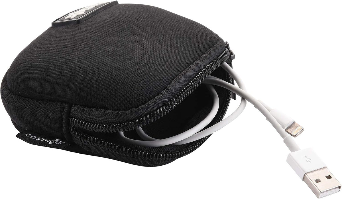 CM Pack of 2 Mini Pouch Case Bag Small Travel Storage Carrying Bag Compatible with MagSafe Power Adapter, Laptop Accessories Cables, Cords, USB Drives, Earphones
