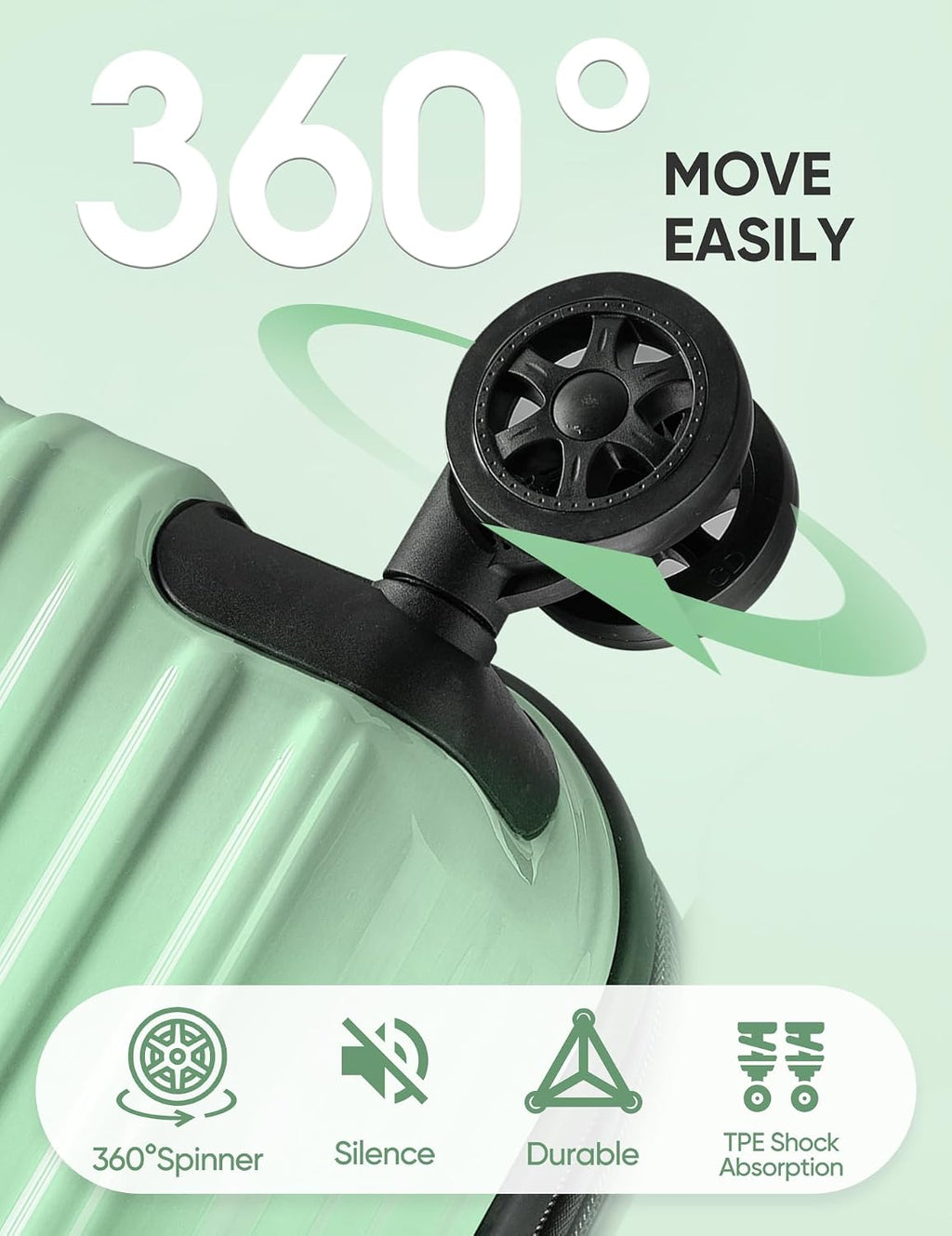 Expandable Checked Luggage Suitcase with Wheels