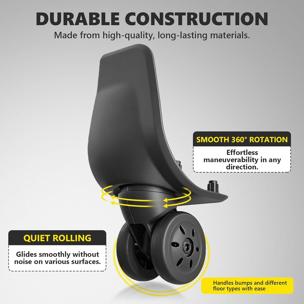 Luggage Rear Wheels Replacement Wheel for Luggage Suitcase Repair