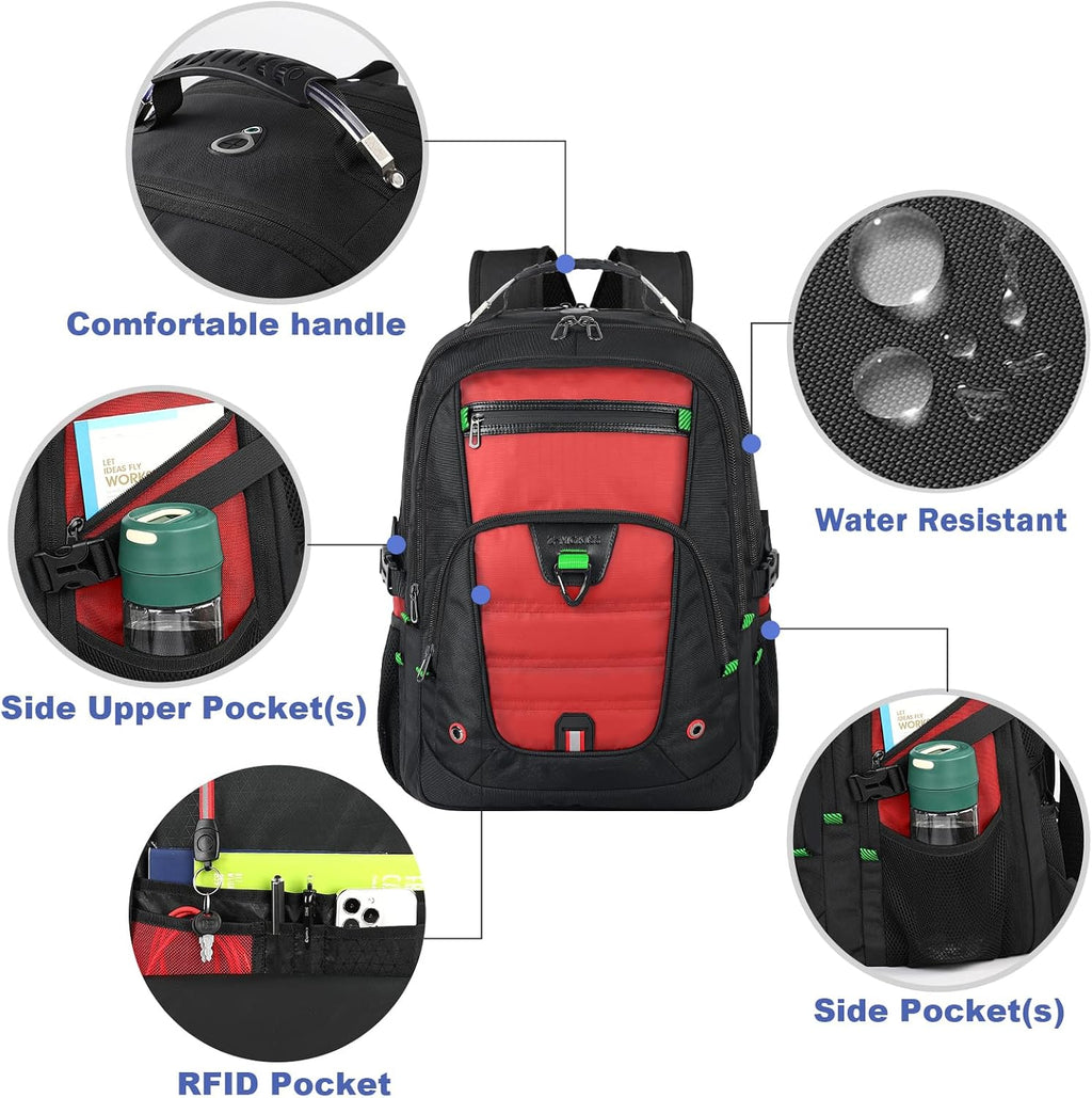 Z-MGKISS Extra Large Backpack for Men,Gaming Travel Bag Fit 18.4-19" Laptop