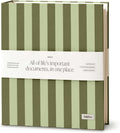 Document Organizer Binder for Important Papers & Passports, Olive