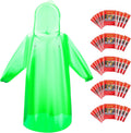 Bruvoalon 6, 20 & 50 Pack Disposable Rain Ponchos for Adults, Waterproof PE with Drawstring Hood and Elastic Cuffs
