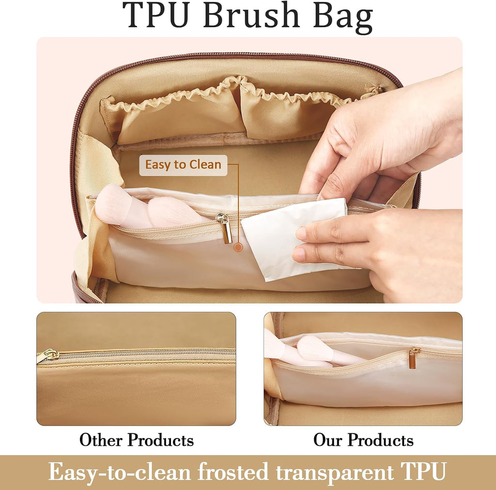 Initial Makeup Bag Personalized Gift for Women Teen Girls