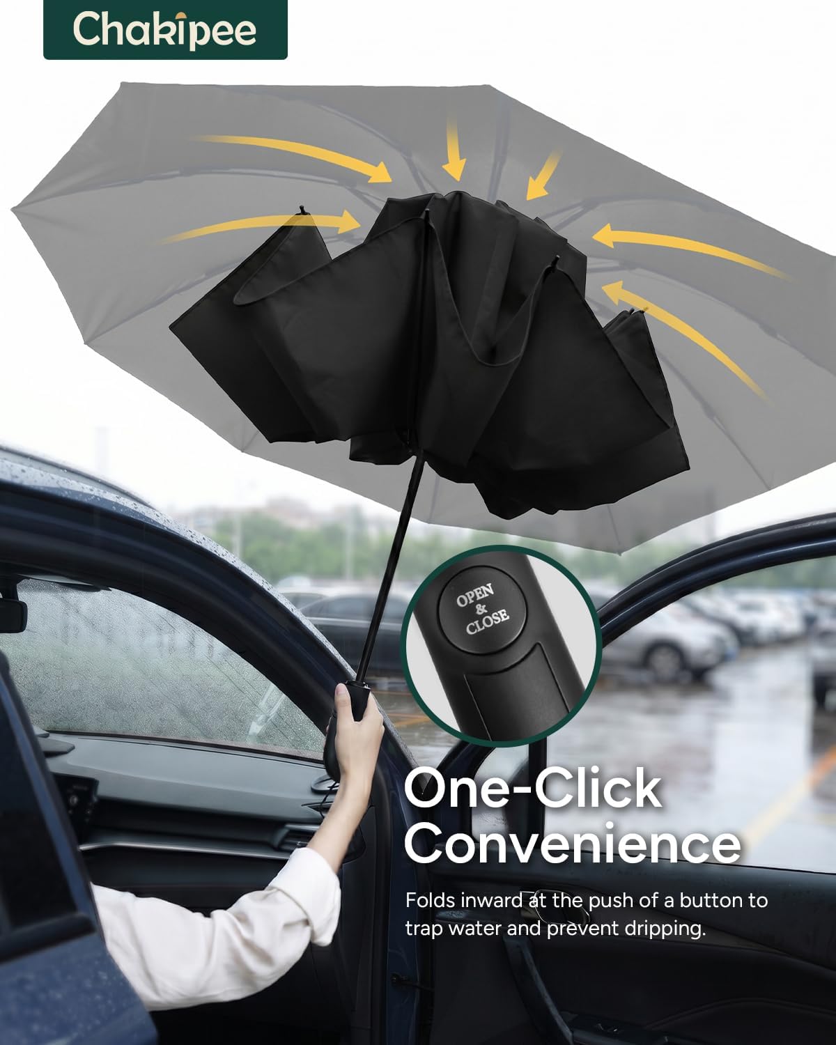Conlun Travel Inverted Umbrella Compact Windproof- Automatic reverse Umbrellas for Rain - Folding Portable 10 Ribs Large Umbrella