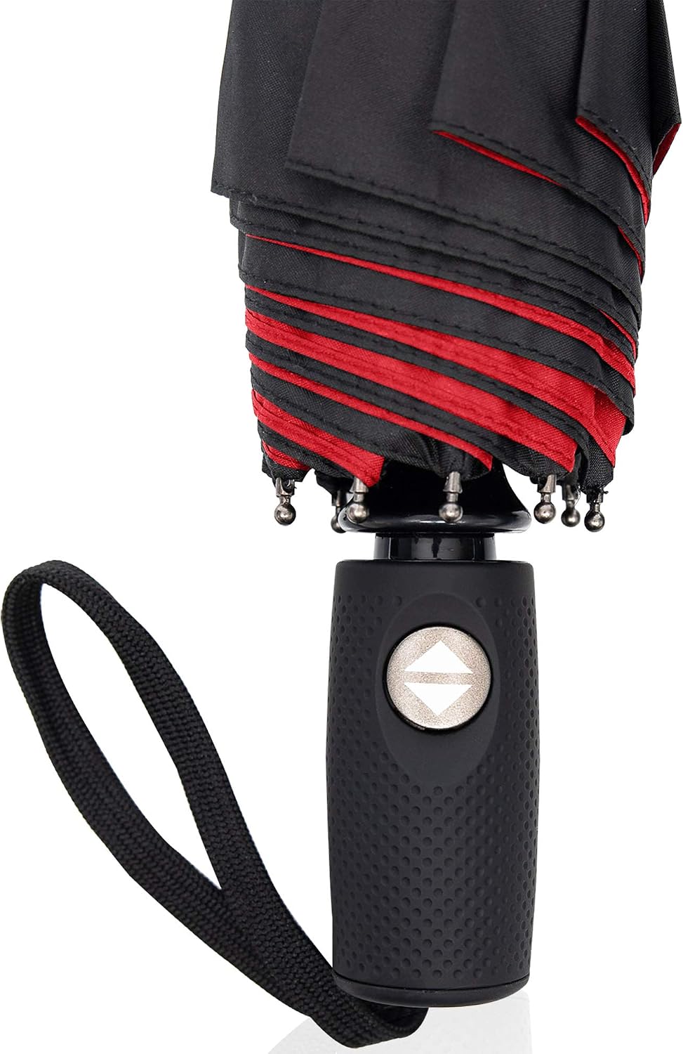 RainPlus Windproof Travel Umbrella - Compact, Automatic, Folding and Portable - Umbrellas For Rain for Men and Women - Car, Backpack, Purse, Strong & Wind Resistant