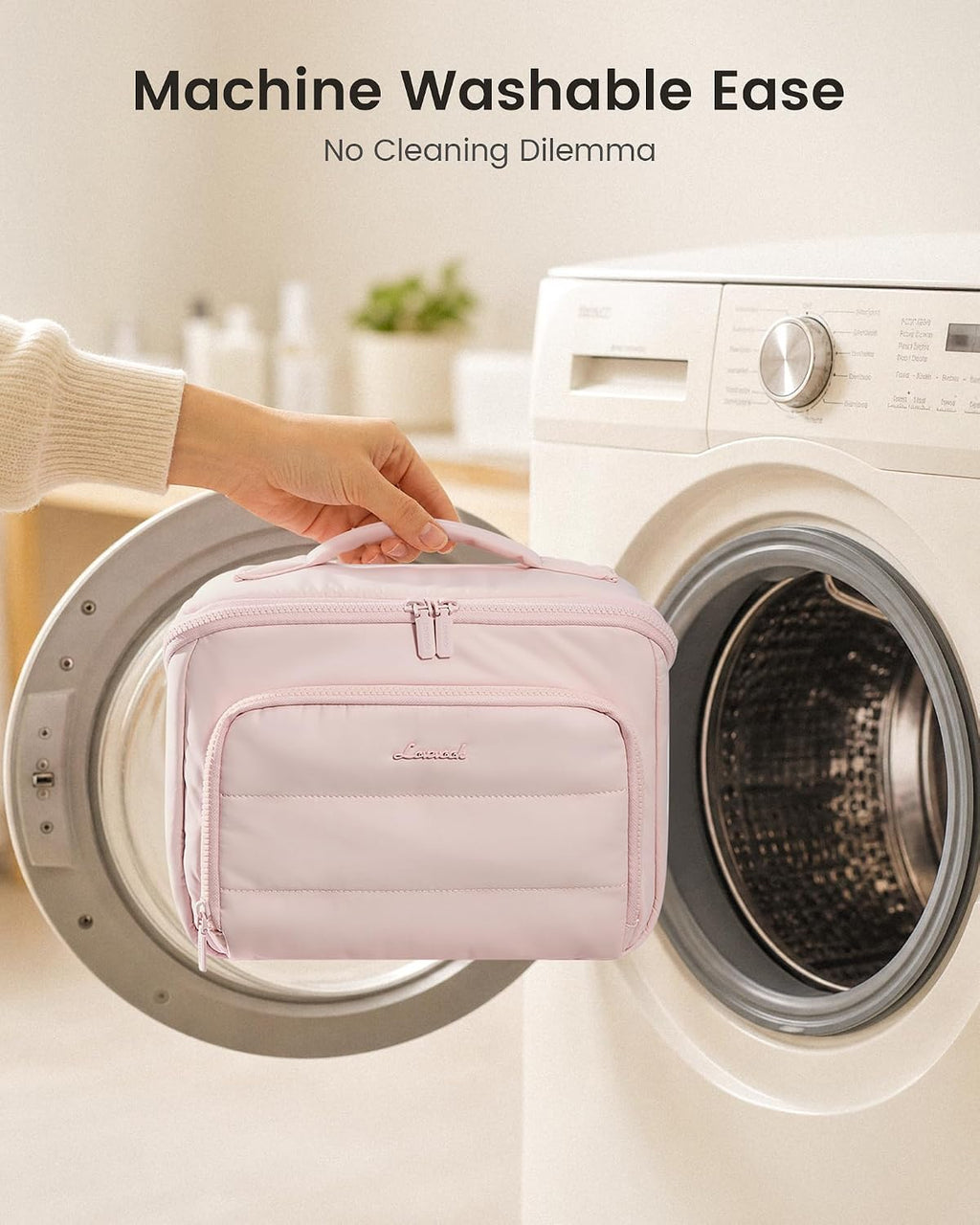 LOVEVOOK Travel Makeup Bag for Women, Puffy Toiletry Bag for Traveling