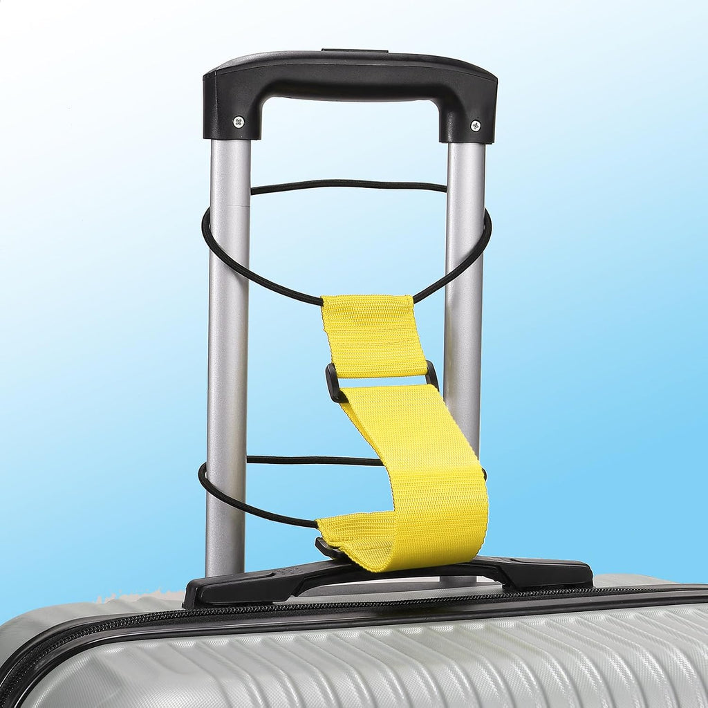 PATIKIL Luggage Straps Bag Bungee, 2 Pcs Suitcase Straps Adjustable Belt for Add a Bag Easy to Travel Elastic Strap Belt Handle Handbag Backpack, Yellow