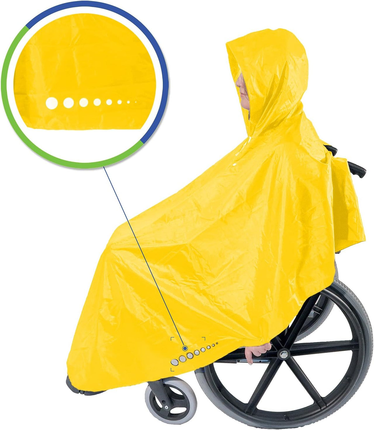 – Waterproof Poncho for wheelchairs – Universal Raincoat – Italian design