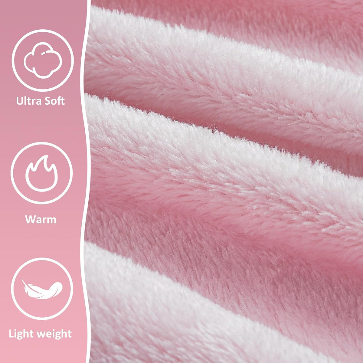 Travel Blanket Pillow,Airplane Blanket Compact with Bag Eye Mask, Ultra-Soft,Warm & Lightweight Included,Travel Essentials for Women & Men, Luggage Sleeve & Backpack Clip 65x40 in, Pink