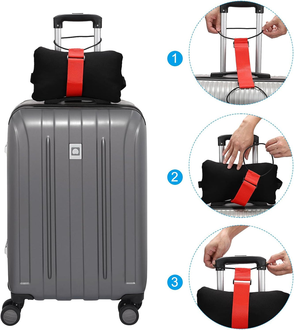 PATIKIL Luggage Straps Bag Bungee, 2 Pcs Suitcase Straps Adjustable Belt for Add a Bag Easy to Travel Elastic Strap Belt Handle Handbag Backpack, Pink