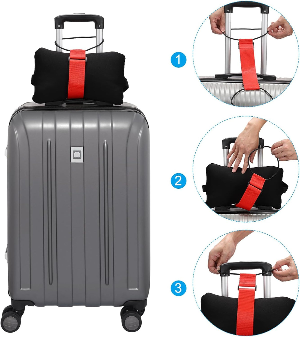 PATIKIL Luggage Straps Bag Bungee, 2 Pcs Suitcase Straps Adjustable Belt for Add a Bag Easy to Travel Elastic Strap Belt Handle Handbag Backpack, Pink