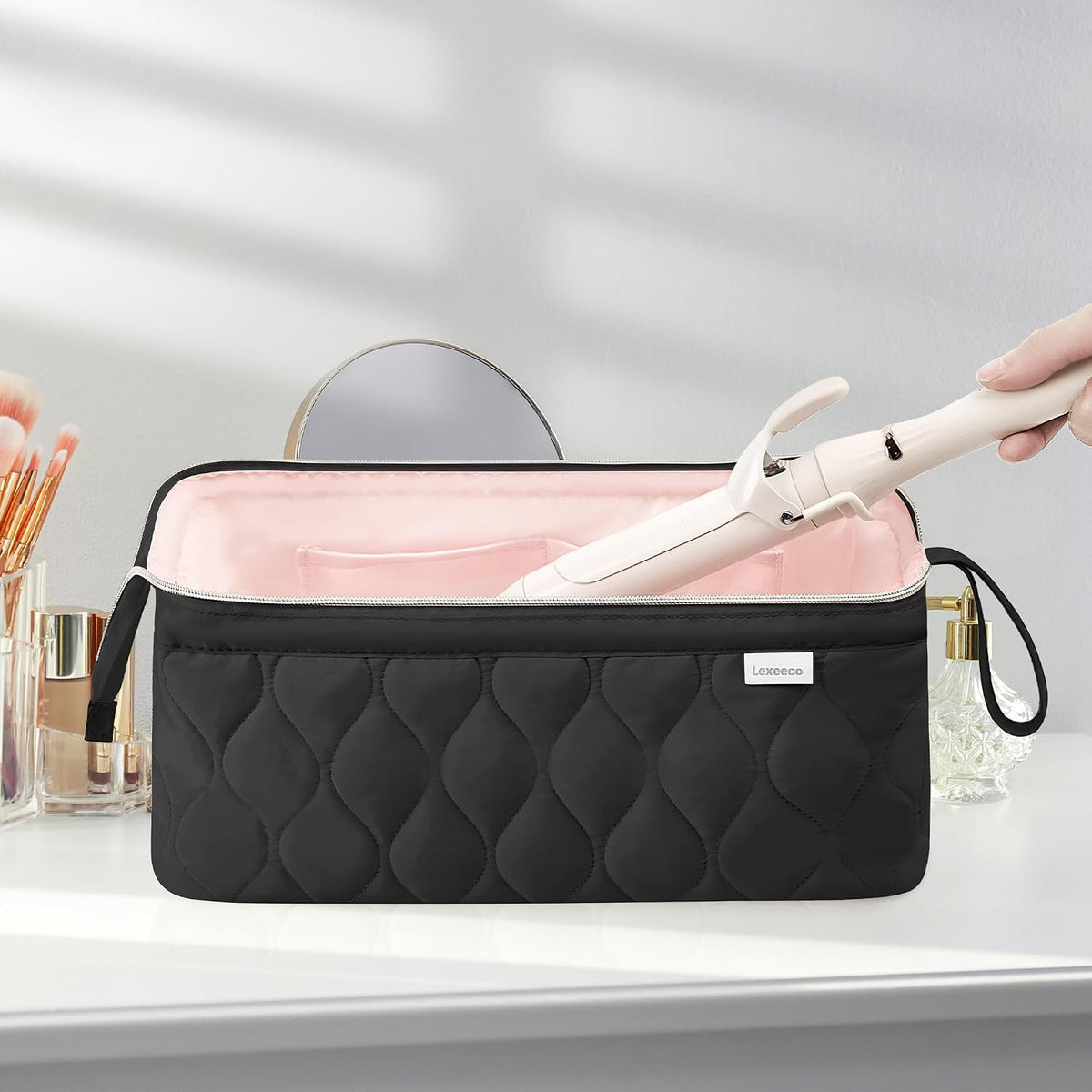 Lexeeco Dyson Airwrap Travel Case for Shark Flex Style Fusion Hair Dryer