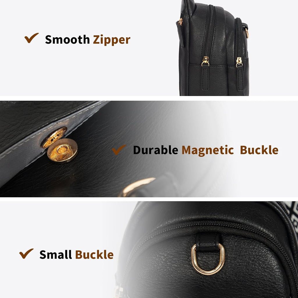 OSOCE Crossbody Bag for Women, Sling Bag Anti Theft, PU Leather Chest Purse