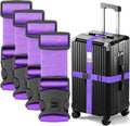 BILIONE Luggage Straps for Suitcases, Adjustable Lockable Suitcase Straps