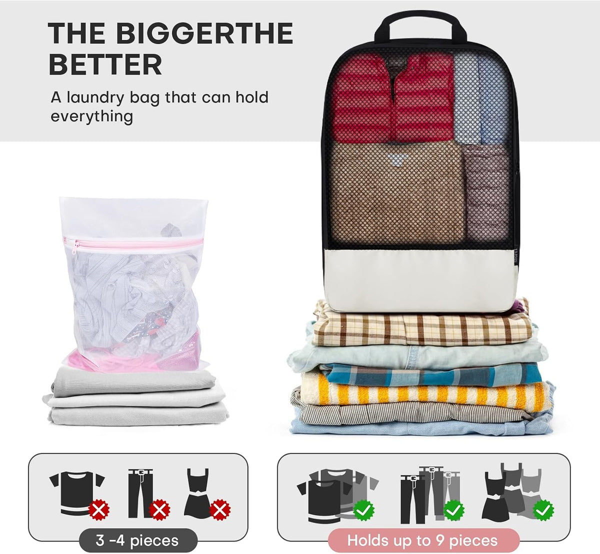 4 PCS Set Compression Packing Cubes for Travel, Lightweight Packaging Organizer Bags for Carry On Space Saving, Travel Essentials Cubes for Suitcase Backpack, Beige
