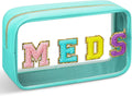 Geetery Medicine Bag Travel Makeup Case with Patch,Green,Cute Meds