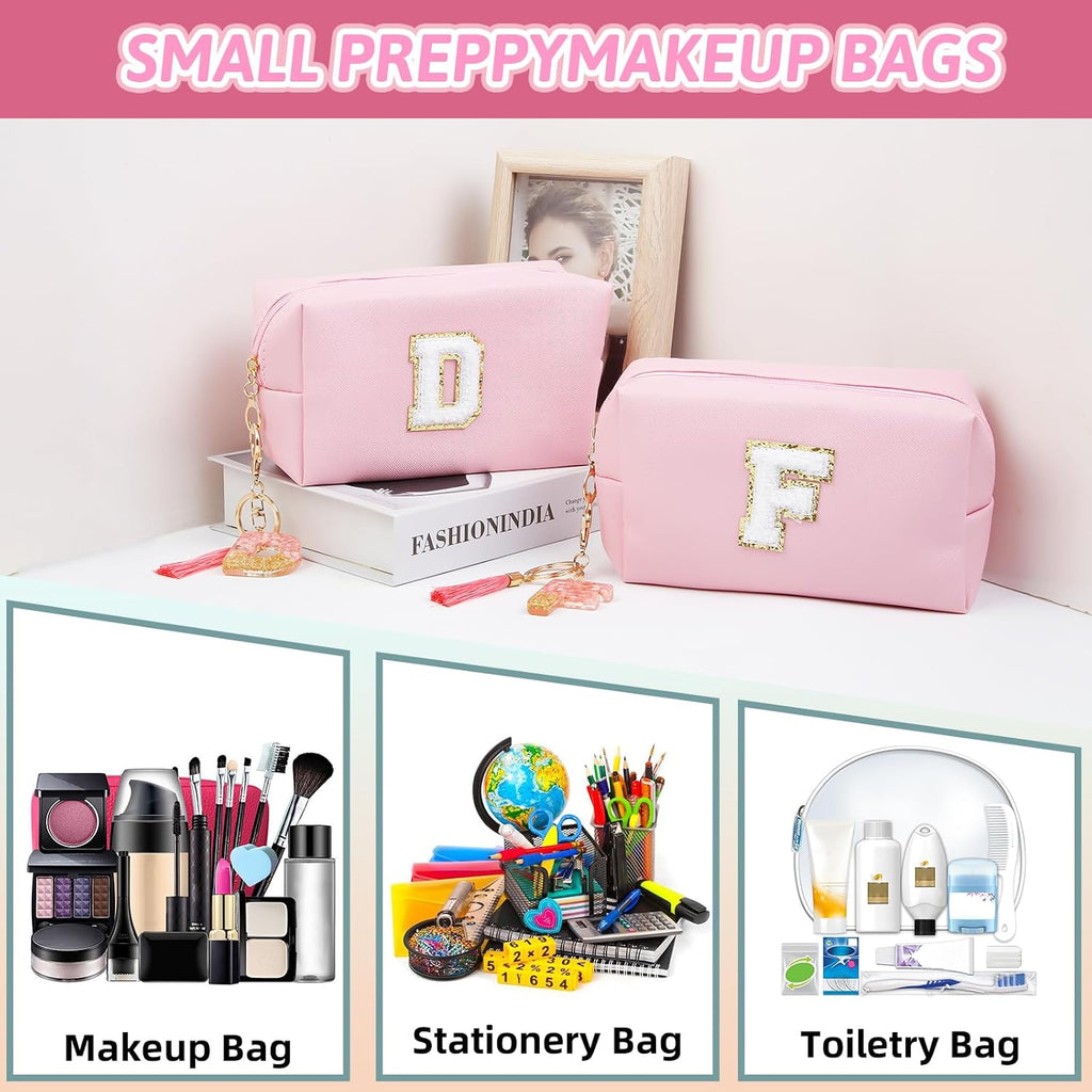 AIBFRID Birthday Gifts for Women Her,Travel Cute Makeup Bag,Large Capacity Cosmetic Bags for Women Makeup Pouch PU Leather Waterproof Cosmetic Bag (P, Pink)