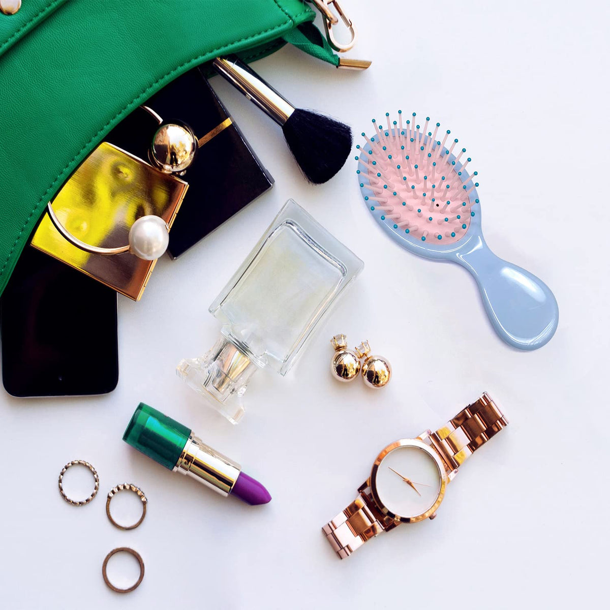 6 Pieces Mini Wet Hair Brush, Travel Detangling Brush