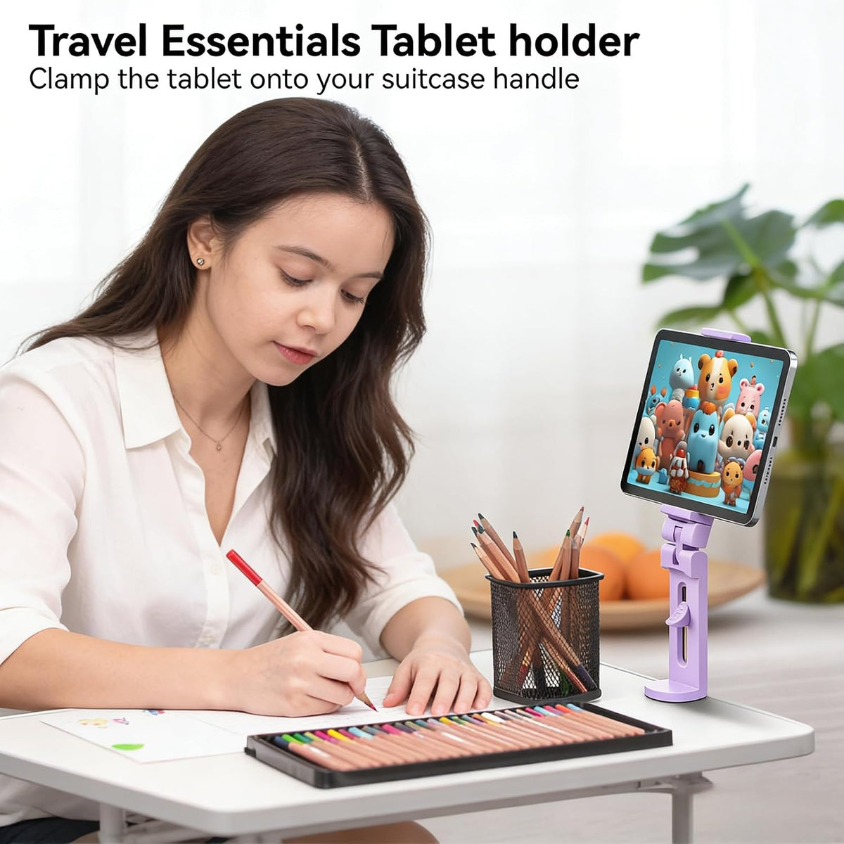 Airplane Tablet Holder Mount, 360° Adjust, Only Fit 7–11" Tablets