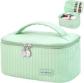 Makeup Bag Travel Cosmetic Bag, Large Capacity Makeup Organizer Bag and Storage, Portable PU Leather Pouch Toiletry Bag Make up Organizer, Cosmetic Bags for Women