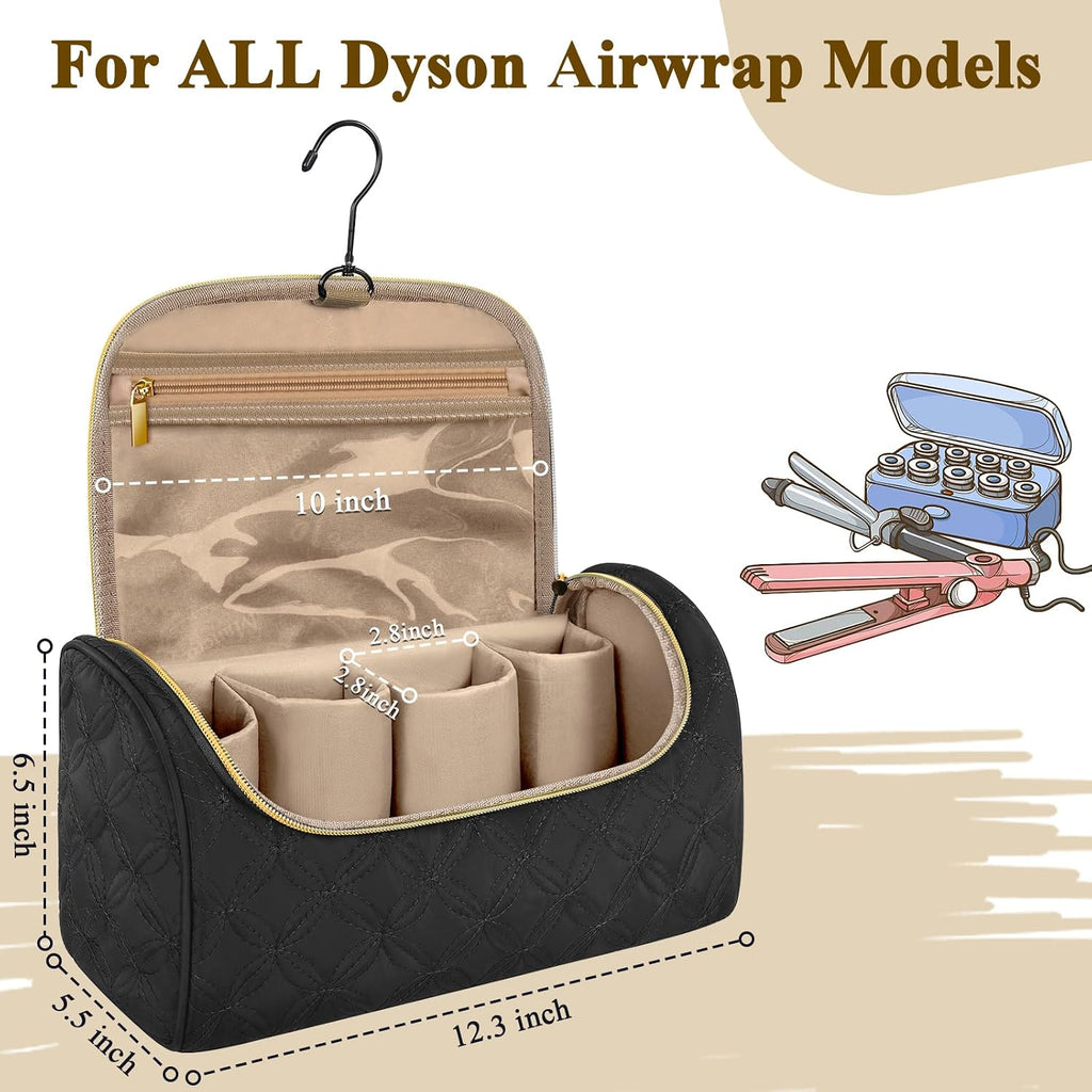 Mancro Padded Travel Case Compatible with Dyson Airwrap, Black