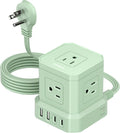 TOPREK Power Strip with USB, 5 Outlets, 2 USB-C and 2 USB-A, 5FT Flat Extension Cord with Ultra Thin Wall Plug for Tight Spaces, Compact Surge Protector Power Strip for Home Office Dorm Travel