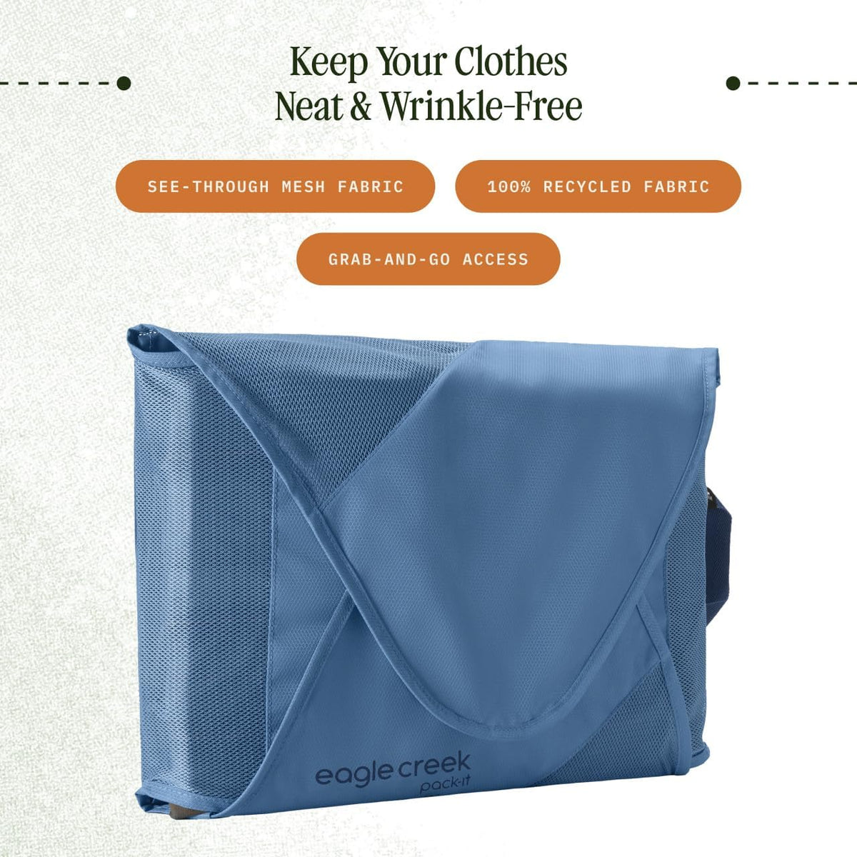 Eagle Creek Pack-It Reveal Garment Folder, Large, Blue Dawn