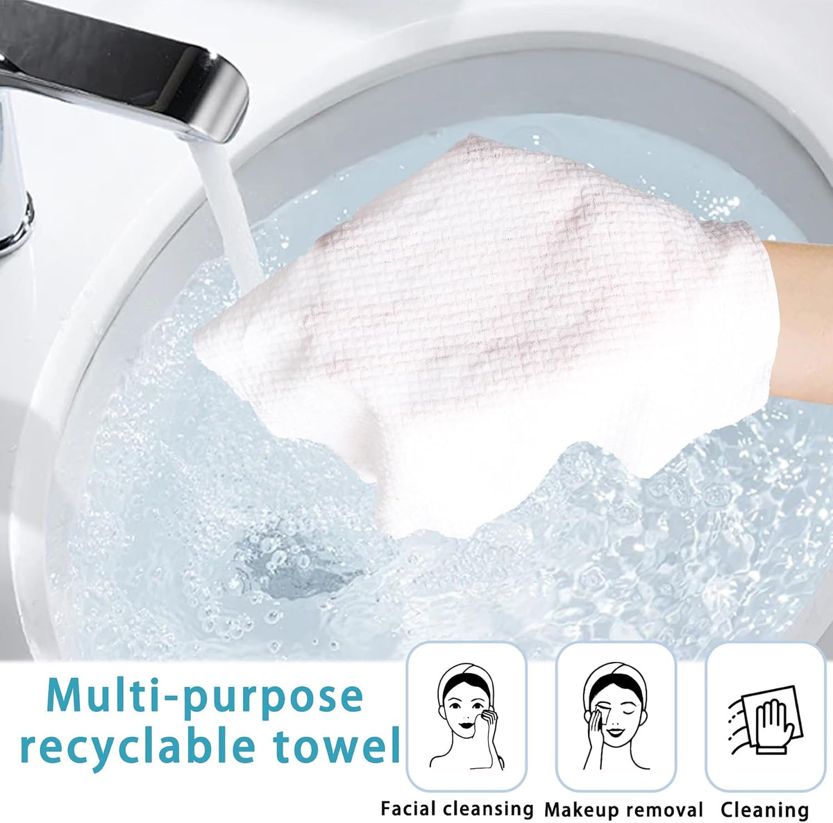 Disposable Compressed Towels - 56pcs Portable Travel Wash Cloth Compressed Towel Tablets,Thicker Quick Absorbent Face Towel for Outdoor Camping Hiking Sport Hotel