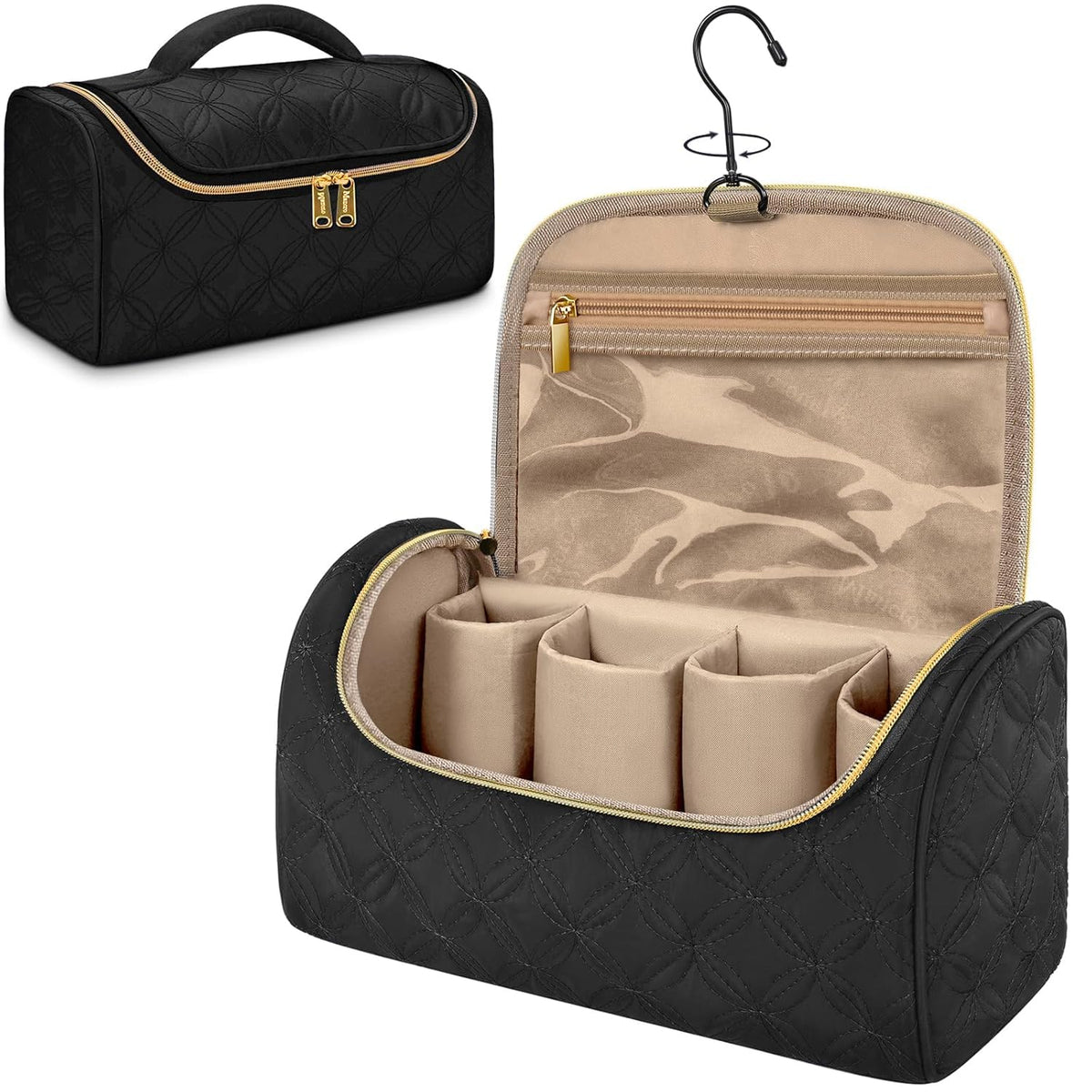 Mancro Padded Travel Case Compatible with Dyson Airwrap, Black